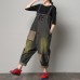 enjoysweety Women Leisure Linen Jumpsuits，Cotton Overalls，Comfortable Wide Leg Pants，Loose Overalls，Plaster Trouser - 0385