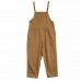 enjoysweety Women Leisure Cotton Dungarees，Linen Overalls，Summer Cotton Jumpsuits Pants，Loose Bib Overalls，Wide Leg Pants With Pockets，Trouser - 0386