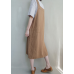 enjoysweety Women Summer Clothing Casual Dress, Leisure Cotton Vest Dress，Strap Dress, Linen Sundress Dress，Comfortable Dress - 0391