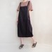 enjoysweety Women Casual Linen Vest Dress，Strap Dress，Loose Overalls With Pockets，Plus Size Clothing - 0392