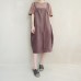 enjoysweety Women Casual Linen Vest Dress，Strap Dress，Loose Overalls With Pockets，Plus Size Clothing - 0392