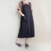 enjoysweety Women Summer Clothing Casual Dress, Leisure Cotton Vest Dress，Strap Dress, Linen Sundress Dress，Comfortable Dress - 0394